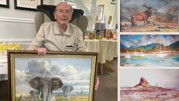 Stanley care home resident reveals passion for art
